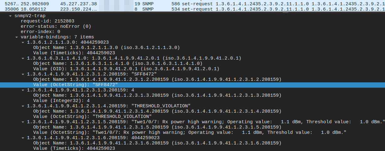 Network device misconfiguration